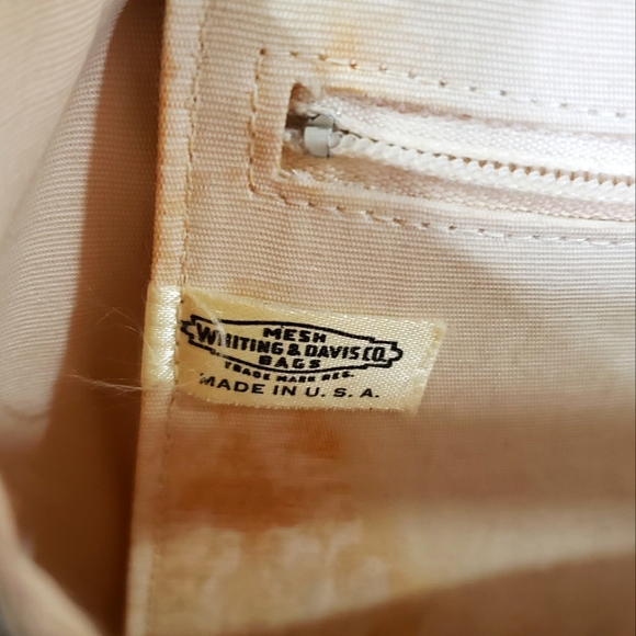 Vintage 1920's Whiting & Davis Co White Mesh Purse - Picture 5 of 9